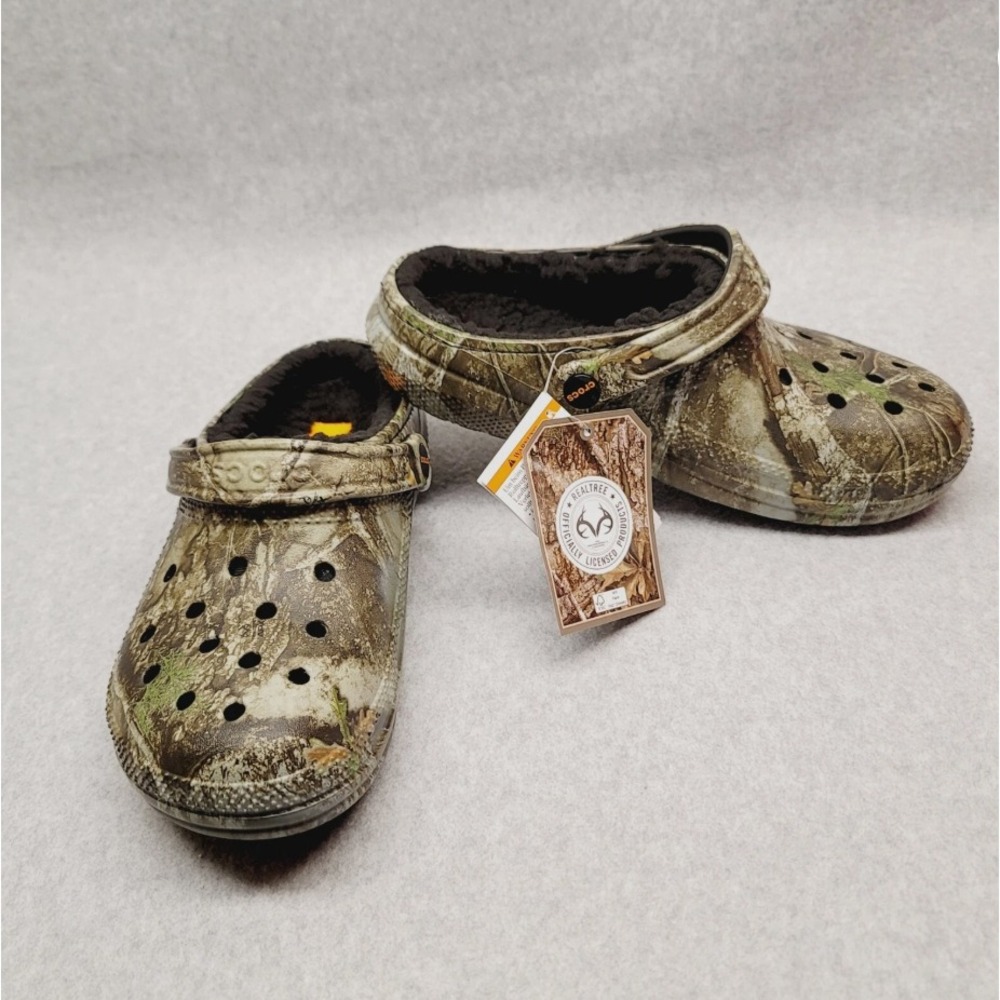 Crocs Classic Lined‎ Realtree Edge Camo Clog 205377-280 Mens 8 Womens 10 Warm